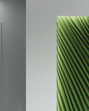 Bas-relief LEAF, module en plâtre, motif floral