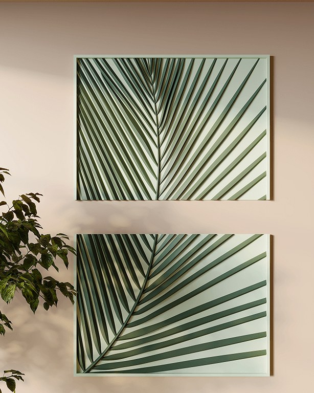 Bas-relief LEAF posé en situation