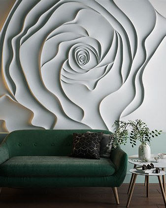 Bas-relief FLORA posé en situation