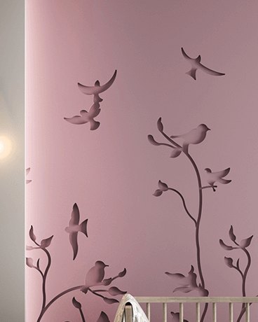 Bas-relief SPRING TREE, module en plâtre, motif floral