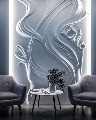 Bas-relief VELVET posé en situation