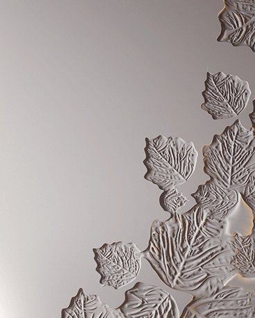Bas-relief BIRCH, module en plâtre, motif floral
