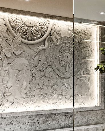Bas-relief EDEN, module en plâtre