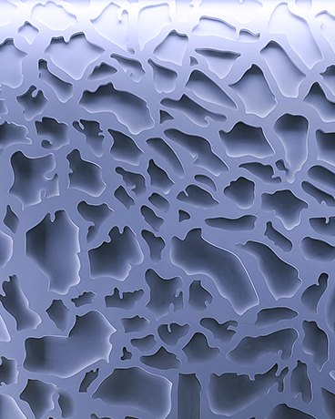 Bas-relief CELL, module en plâtre, motif abstrait