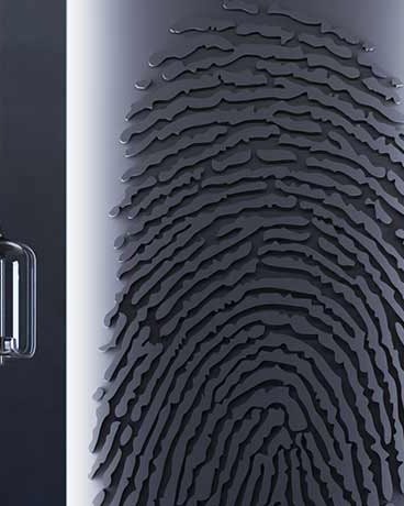 Bas-relief FINGERPRINT, module en plâtre, motif de conception