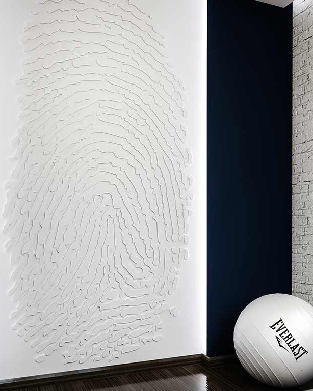 Bas-relief FINGERPRINT posé en situation