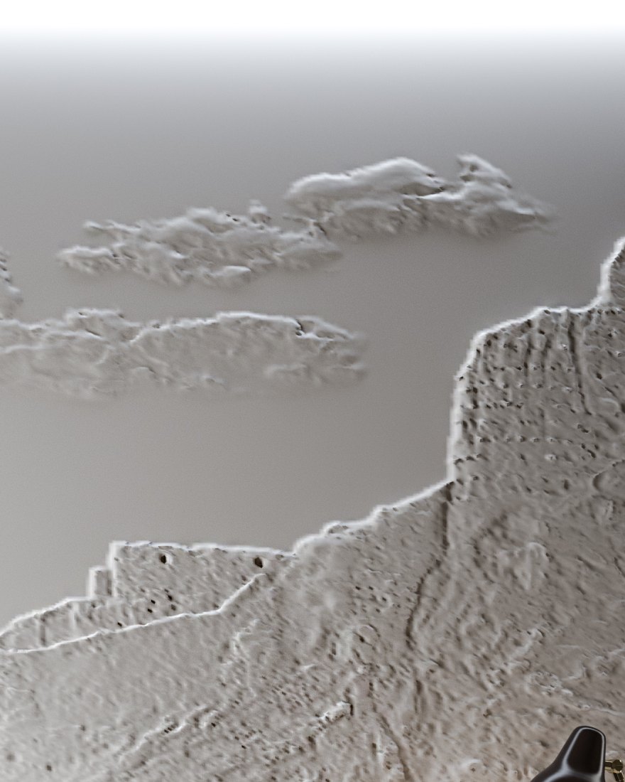 Bas-relief AMBERD, module en plâtre, motif arménien