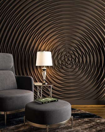 Bas-relief SPIRAL posé en situation
