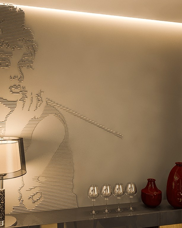Bas-relief AUDREY HEPBURN posé en situation