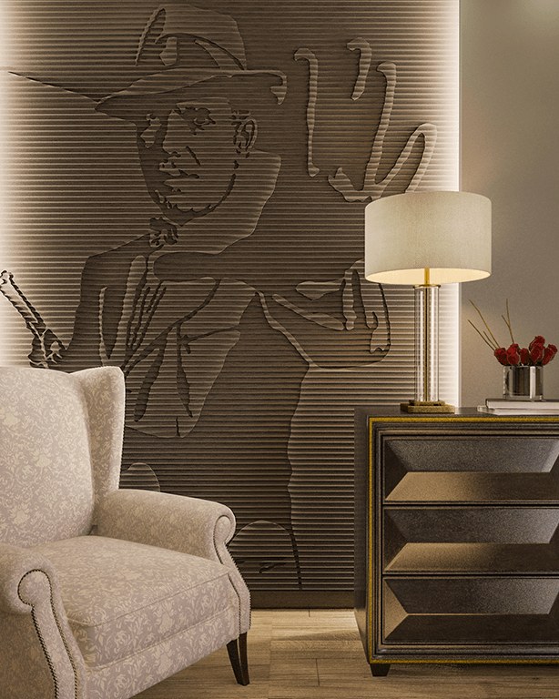 Bas-relief AL CAPONE posé en situation