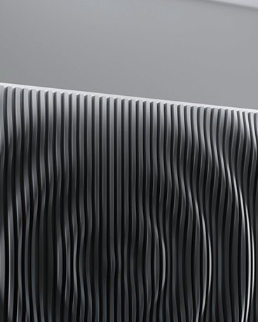 Bas-relief VOLUME, module en plâtre, motif abstrait