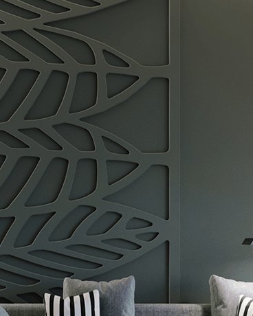 Bas-relief BAMBOO, module en plâtre, motif floral