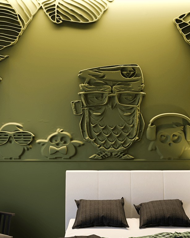 Bas-relief OWLS posé en situation
