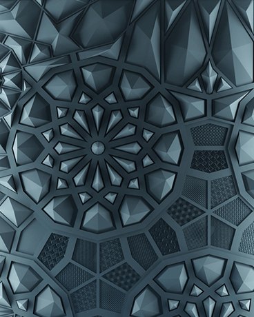 Bas-relief DIAMOND, module en plâtre, motif de conception