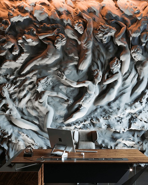 Bas-relief DEVIL'S ADVOCATE posé en situation