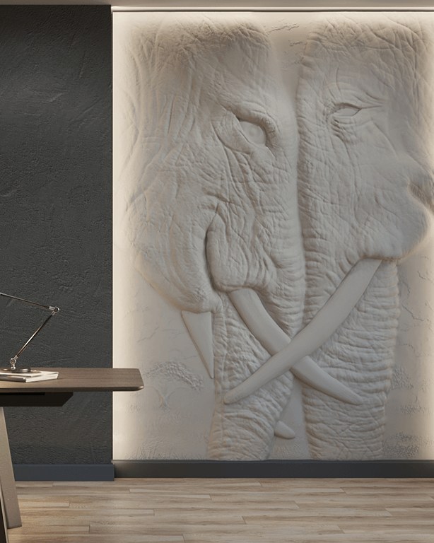 Bas-relief DILEMMA posé en situation