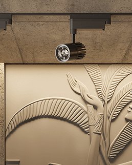Bas-relief AURORA, module en plâtre, motif floral