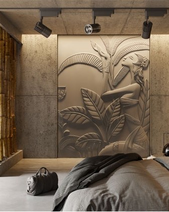 Bas-relief ROYALTY posé en situation