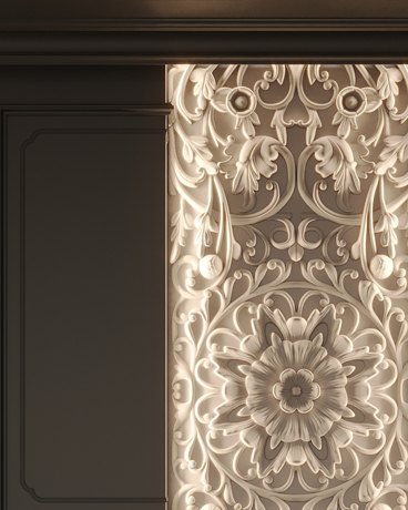 Bas-relief ARISTOCRACY, module en plâtre, motif floral