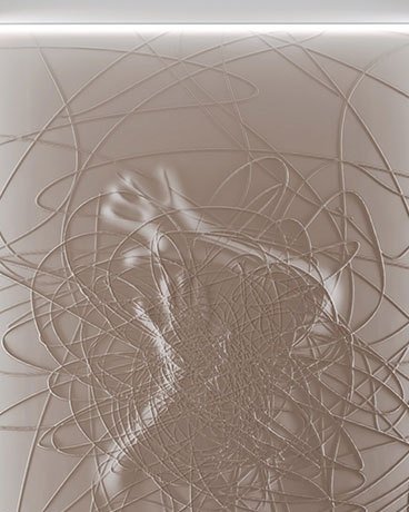 Bas-relief OBLIVION, module en plâtre, motif de conception