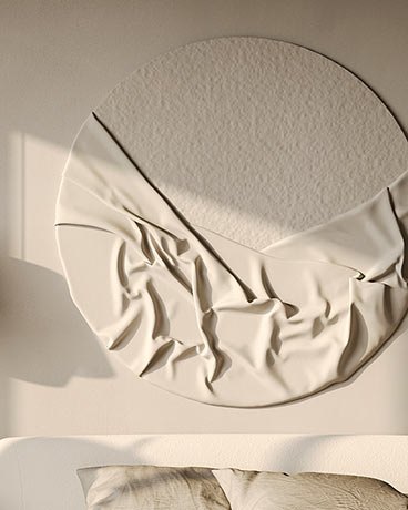 Bas-relief DUNE, module en plâtre