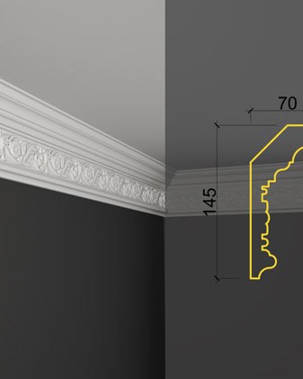 Moulure de plafond K-05 posé en situation