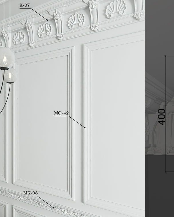 Moulure de plafond K-07 posé en situation