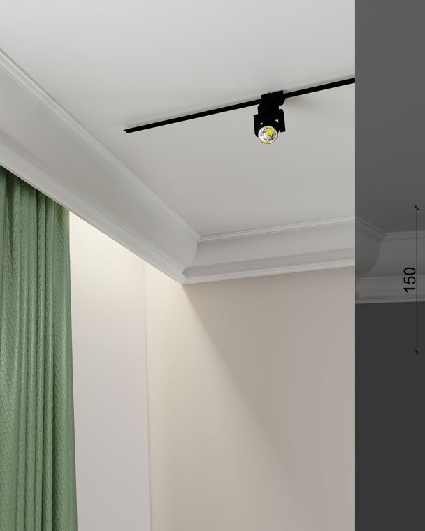 Moulure de plafond Q-01 posé en situation