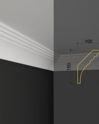 Moulure de plafond Q-01 posé en situation