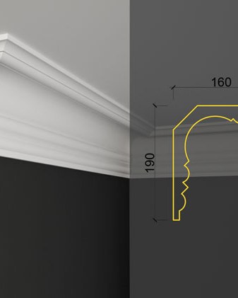 Moulure de plafond Q-02 posé en situation