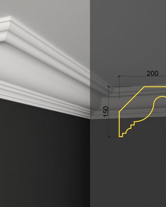 Moulure de plafond Q-06 posé en situation