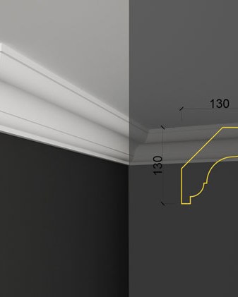 Moulure de plafond Q-11 posé en situation