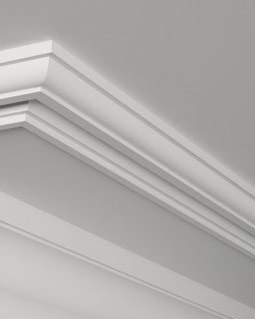 Moulure de plafond Q-35, module en plâtre
