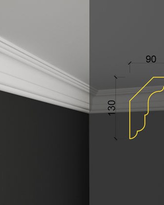 Moulure de plafond Q-36 posé en situation