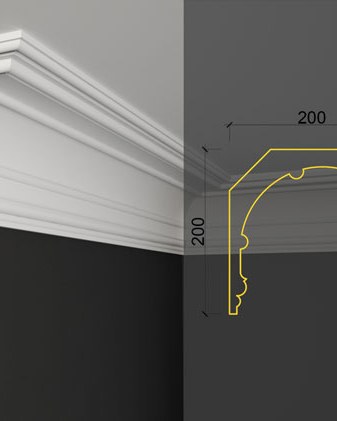 Moulure de plafond Q-43 posé en situation
