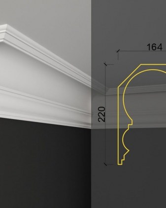 Moulure de plafond Q-46 posé en situation