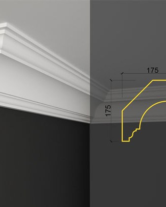Moulure de plafond Q-66 posé en situation