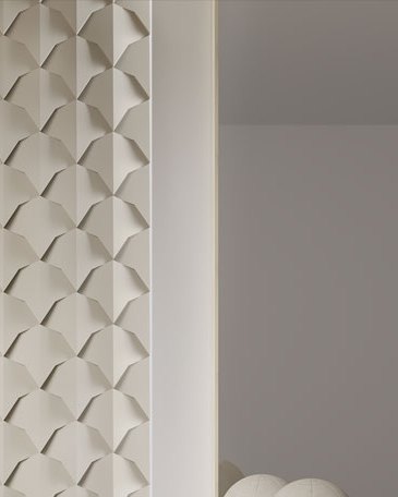 Panneau 3D DRAGON SCALE - B, module en plâtre